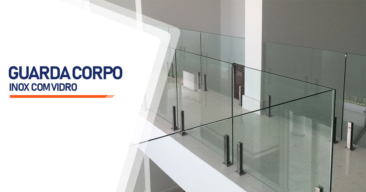 Guarda Corpo de Inox com Vidro 